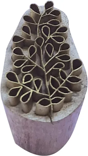 Vista 8 de Royal Kraft Sellos de madera de latón para impresión en bloques en arcilla, cerámica, tela Btag204