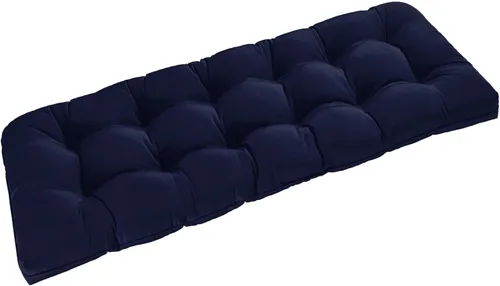 Vista 22 de downluxe Cojín de banco para exteriores para muebles de patio, cojines impermeables capitonados extra rellenos para columpio de porche, cojines
