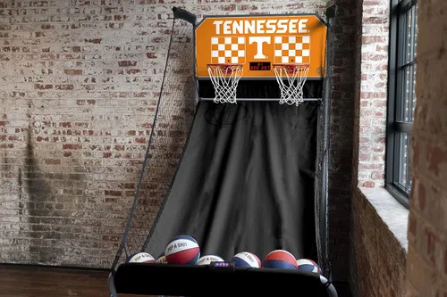 Vista 3 de Pop-A-Shot - Home Dual Shot with NCAA Graphics l Sensor Scoring l 16 Game Modes l 7 Balls l Foldable Storage l for All NCAA Fans