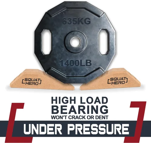Vista 6 de Squat Hero, Bloque de Cuña de Sentadillas de Corcho, Perfecto para Entrenamiento de Sentadillas con Rodillas Sobre Dedos y Profundidad Completa