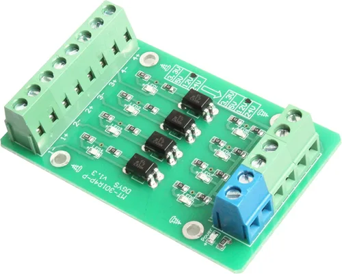 NOYITO Optoacoplador de 4 canales Módulo aislador fotoeléctrico Módulo convertidor de voltaje de nivel Módulo convertidor de señal PLC PNP NPN a PNP