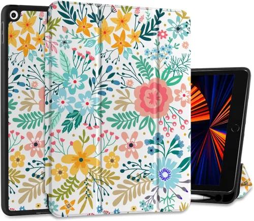 Vista 33 de DONGKE Funda compatible con iPad de 10.2 pulgadas 2021 2020 2019 iPad de 9ª/8ª/7ª generación con soporte para lápices, funda protectora delgada