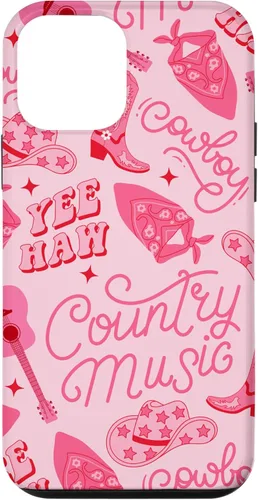 Vista 16 de iPhone 16 Pink Cowboy Country Music Yee Haw Western Design Case