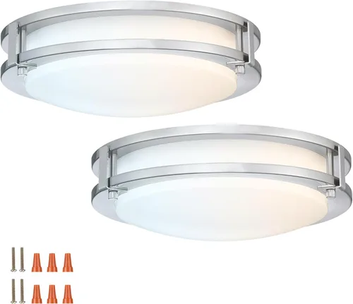 Vista 25 de Design House Paxton 588152 - Lámpara LED integrada para techo, montaje empotrado, regulable, níquel cepillado, para cocina, baño, dormitorio