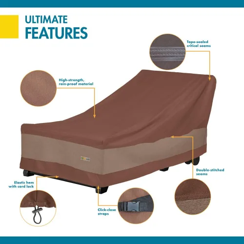 Vista 8 de DUCKCOVERS Ultimate Funda Impermeable para Silla Chaise Lounge de Patio de 74 Pulgadas, Fundas para Muebles de Patio