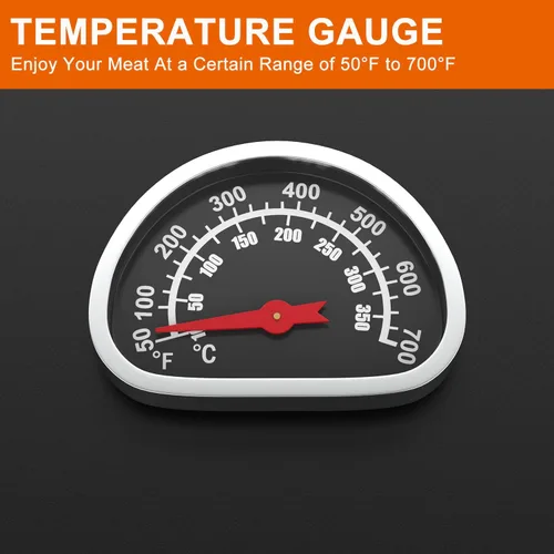 Vista 2 de Capucha de tapa dura con medidor de temperatura para plancha Blackstone de 17 pulgadas, tapa con bisagras para Blackstone modelo de grasa delantera
