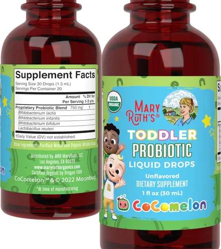 Vista 10 de MaryRuth Organics Gotas líquidas probióticas de Cocomelon para niños pequeños Probióticos para niños de 1 a 3 años 5 cepas probióticas 150 mil