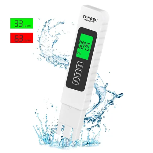 Vista 8 de Medidor TDS Digital 4 en 1 Probador de Agua - Medidor TDS EC y Temp(°C,°F) Preciso y Confiable, 0-9990ppm - Pruebas Profesionales para Agua Potable