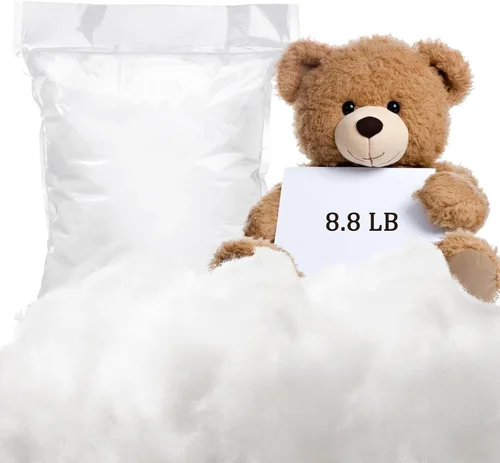 Vista 7 de Woanger Relleno de poliéster de 4.4 libras/70 onzas para animales de peluche, cojines de almohada de algodón suave relleno de fibra de poliéster