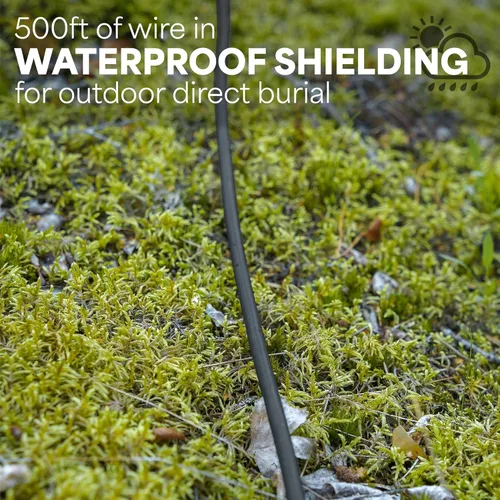 Vista 4 de VIVO Cable Cat5e a granel impermeable de 500 pies, cable Ethernet CCA, caja de extracción UTP, entierro directo al aire libre, negro, CABLE-V011