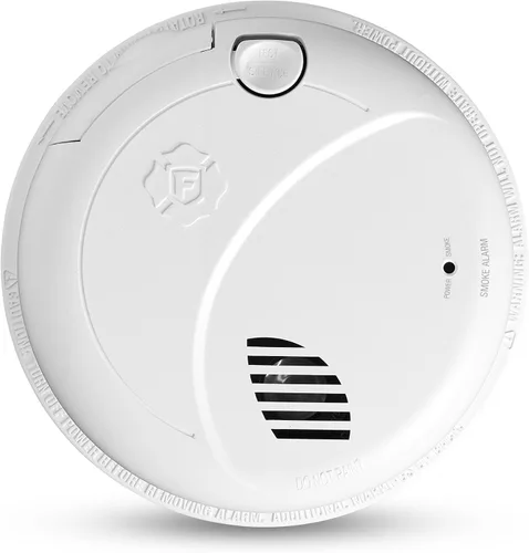 First Alert BRK Interconnect - Alarma de humo con batería de reserva y alertas de voz, paquete de 1