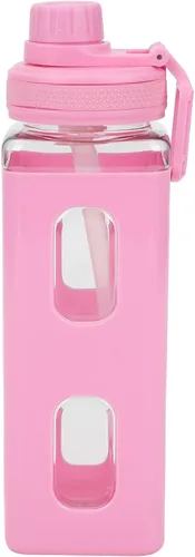 Vista 4 de Bioworld Hello Kitty - Botella de agua de plástico de 24 onzas, diseño de cinta de cassette, color rosa