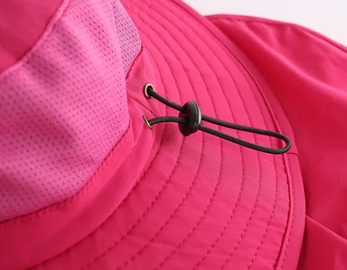 Vista 7 de Home Prefer Sombrero de malla para exteriores UPF50+ Sombrero de pesca de ala ancha con solapa para el cuello