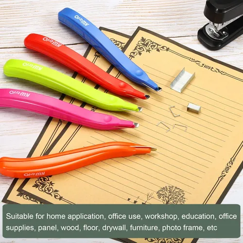 Vista 4 de YOKIVE Removedor de grapas, 2 unidades, extractor magnético de grapas para oficina, ideal para accesorios de escritorio de oficina y hogar (naranja)