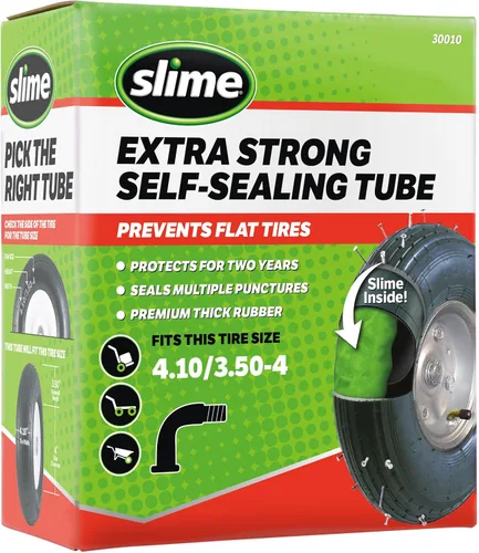 Slime 30010 Tubo interior para carretillas, camiones de mano, compresores, cortacéspedes, scooters, remolques y más, extra fuerte, incluye sellador