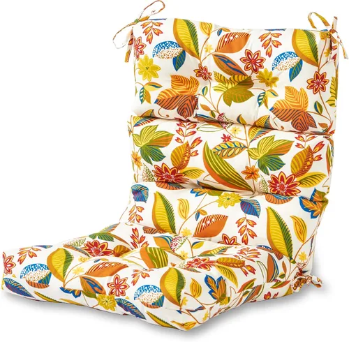 Vista 16 de Greendale Home Fashions Aloha - Cojín para silla de respaldo alto para exteriores de 44 x 22 pulgadas