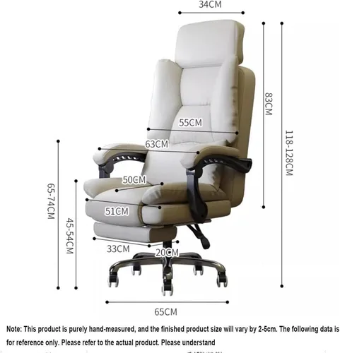 Vista 2 de Big and Tall Executive Office Chair with High Back Foot Rest and Adjustable Height Comfortable Computer Desk Chair with Wheels for Home and Office