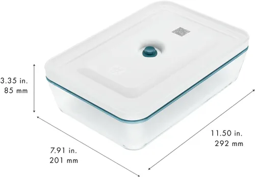 Vista 3 de ZWILLING Fresh & Save - Recipientes herméticos de vidrio para almacenamiento de alimentos con tapas, recipientes de preparación de comidas