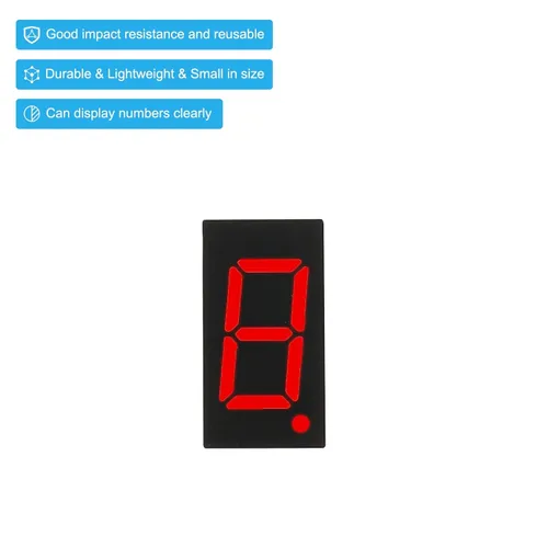 Vista 5 de PATIKIL Tubo digital con pantalla LED, paquete de 10 unidades de cátodo común 7 segmentos 10 pines, 1 broca, 2.1 V, 0.36 pulgadas, módulo