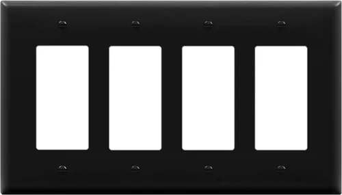 Vista 20 de ENERLITES Placa decorativa de pared para interruptor de luz o toma de receptáculo, acabado brillante, tamaño 4 segmentos 4.50 x 8.19 pulgadas, Blanco