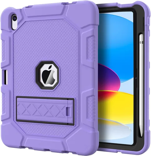 Vista 7 de Azzsy Funda para iPad 10.ª generación de 10.9 pulgadas, 2022, soporte integrado para lápiz Apple, funda protectora resistente a prueba de golpes