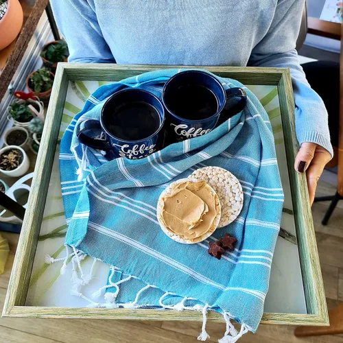 Vista 171 de Cacala Toallas de cocina 100% algodón turco, altamente absorbentes, suaves, de secado rápido, con lazo para colgar, para gimnasio, yoga, baño