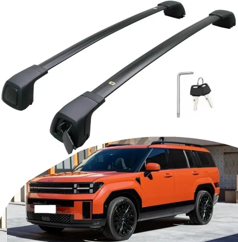 Vista 10 de Barras de equipaje de aluminio para 2021-2025 Kia Sorento SX EX, barras transversales para techo, riel portaequipajes, accesorios con candado