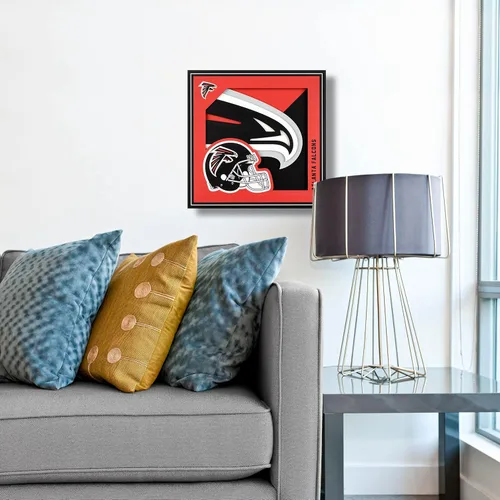 Vista 2 de YouTheFan Arte de pared de la serie de logotipos NFL de 12 x 12