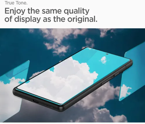 Vista 6 de Spigen Protector de pantalla de vidrio templado [GlasTR AlignMaster] diseñado para Pixel 6a (2022), paquete de 2