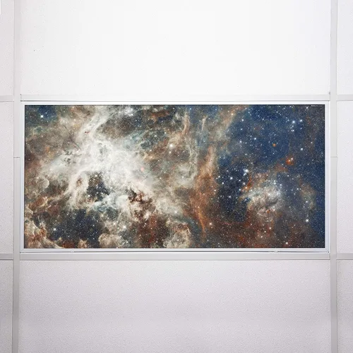 Vista 7 de Cubierta de luz fluorescente para luces de techo de aula, inserto de película retroiluminada de alta calidad, 2 x 4 (22.38 x 46.5 pulgadas)