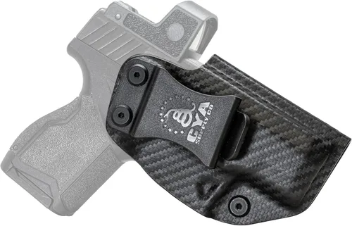 Vista 97 de CYA Supply Co. - Fundas IWB de fibra de carbono listas para ópticas - Múltiples ajustes - Compañía de veteranos - Hecho en EE. UU