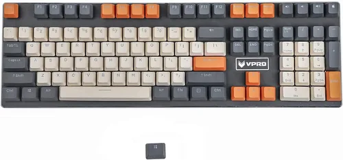 Vista 18 de YMDK Double Shot 108 Teclas teñidas PBT con brillo trasero, perfil OEM, teclas retroiluminadas arcoíris de carbono atardecer para teclado mecánico