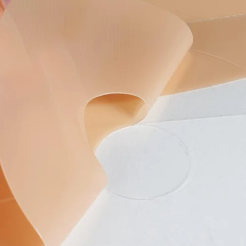 Vista 4 de Hojas de silicona para cicatrices de pecho, paquete de 8, incluye 4 tiras suaves de areola y 4 hojas de anclaje