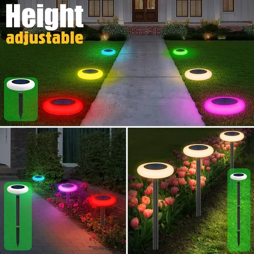 Vista 5 de Lightonight - Luces solares para exteriores con cambio de color, luces solares de jardín coloridas para el exterior, paquete de 2 luces solares