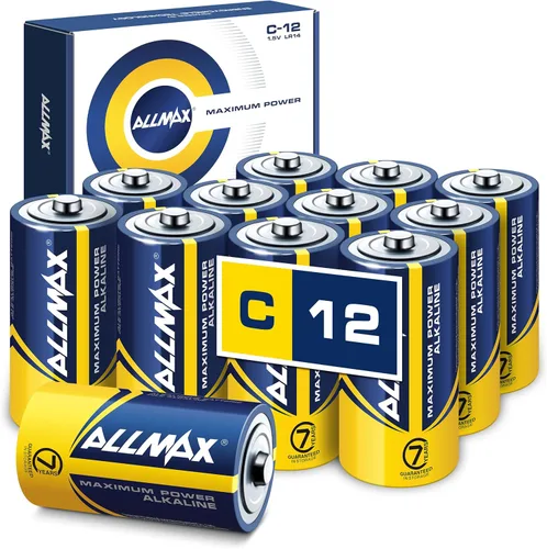 Vista 7 de Allmax C - Pilas alcalinas de máxima potencia (6 unidades) – Diseño de larga duración, a prueba de fugas, 7 años de vida útil, máximo rendimiento