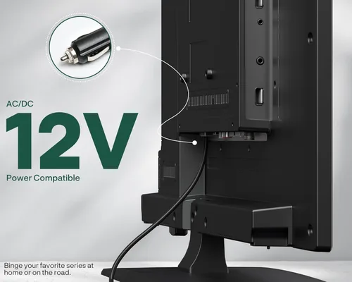 Vista 5 de SYLVOX Smart RV TV, Televisor de 19" de 12 Voltios para RV, Camper DC/AC, HDTV, Compatible con Google OS, Soporta Descarga de Aplicaciones