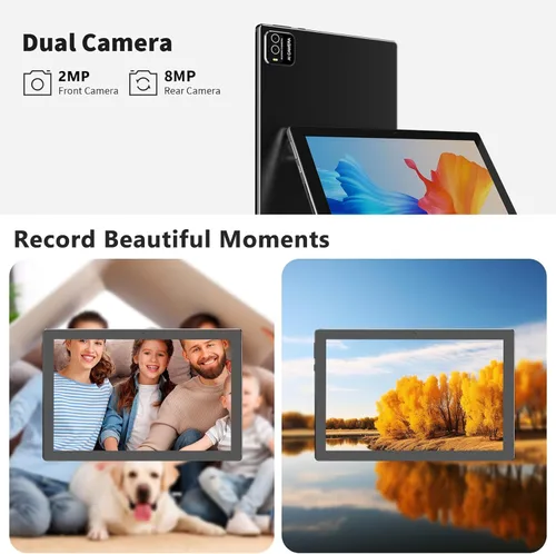 Vista 7 de Tablet COOPERS Android 15, tablet de 10 pulgadas 18 GB RAM+128 GB ROM 2 TB ampliable, procesador Quad-core de 2.0 Ghz, WiFi 5G WiFi6 BT5.0, cámaras