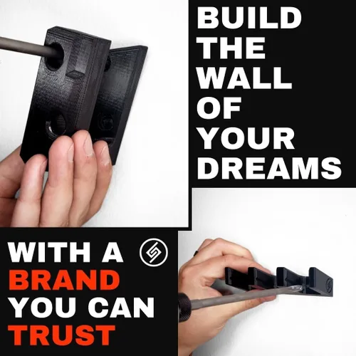 Vista 8 de Spartan Mounts Compatible con pistolas Glock Gancho de montaje para pantalla de pared de pistola Sistema de organización de almacenamiento