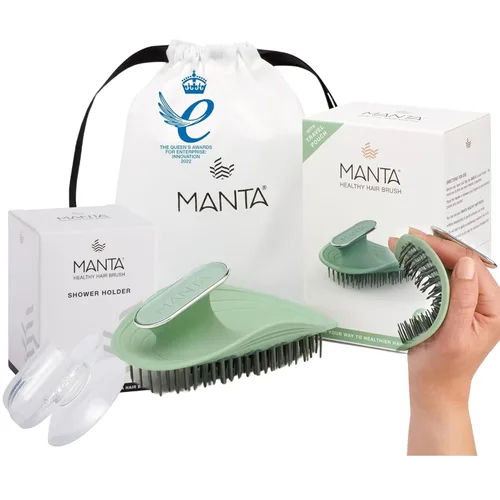 Vista 8 de Manta Cepillo de pelo original antiroturas – Cepillo desenredante suave para cabello húmedo y seco, cepillo flexible para todo tipo, cuidado