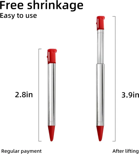 Vista 5 de 3DS Stylus Pen - Lápiz capacitivo de repuesto retráctil de metal compatible con Nintendo 3DS, 4 en 1 Combo Touch Styli Pen Set multicolor para 3DS