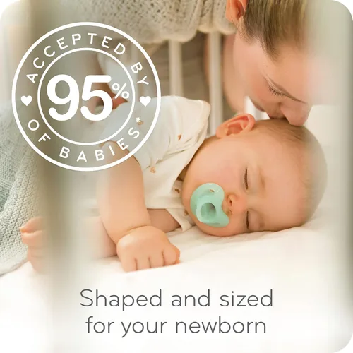 Vista 3 de NUK Comfy Orthodontic Chupetes de 0 a 6 meses, colección atemporal, 5 unidades (paquete de 1)