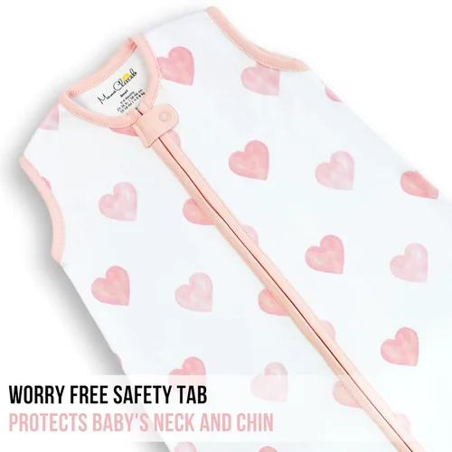 Vista 101 de Mama Cheetah Saco de dormir para bebé de 0.5 TOG, Manta portátil de algodón orgánico para bebé con cremallera bidireccional, Saco de dormir