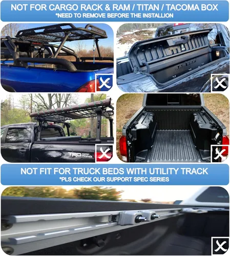 Vista 9 de Mamoru Cubierta rígida de triple pliegue de 6.8 pies para Ford F-250 F-350 Super Duty 1999-2026 Cubierta de caja de camión Fleetside