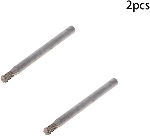 Vista 3 de Utoolmart Limas rotativas de carburo de tungsteno de 0.118 in, vástago de 0.118 in, herramienta de rebabas rotativas de forma cilíndrica dentada