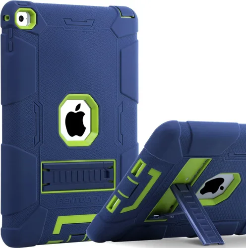 Vista 10 de BENTOBEN Funda para iPad Air 2, híbrida a prueba de golpes, con función atril, resistente a los golpes, a prueba de caídas, para iPad Air 2