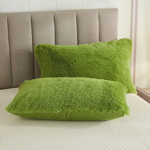 Vista 3 de Uhamho - Juego de funda de edredón mullido, de terciopelo, de pelo sintético; cubierta de colcha con funda de almohada, ultra suave, cálida