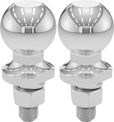 Vista 5 de CURT 40003 Bola de enganche cromada para remolque, 3,500 libras, diámetro de 2 pulgadas, vástago de 3/4 x 1-3/4 pulgadas, ajuste universal
