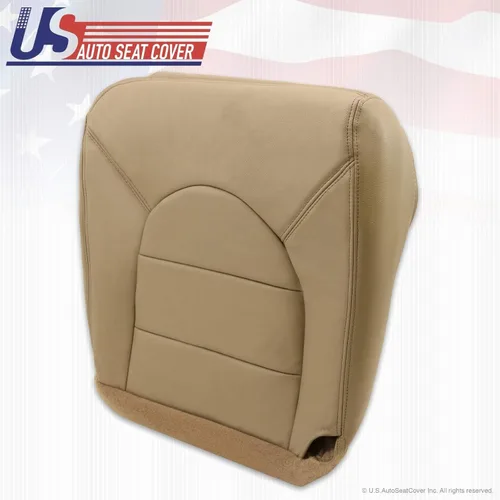 Vista 3 de 2000 para Ford F350 Lariat Driver ~ Passenger Bottom Reemplazo de cuero cubierta de asiento marrón