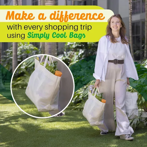 Vista 36 de Paquete de 200 bolsas de compras negras reutilizables ecológicas de 14.5 x 14 x 6.6 pulgadas, bolsas de compras duraderas, reciclables, lavables