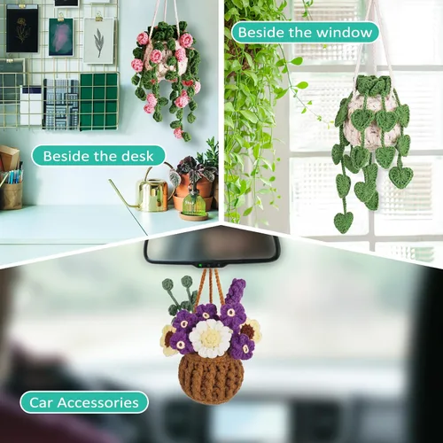 Vista 28 de Kit de ganchillo para principiantes, kit de inicio de ganchillo con tutoriales en video paso a paso, kits de aprendizaje para adultos y niños